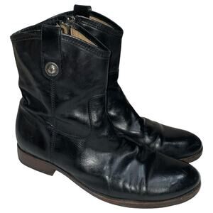 FRYE Melissa Button Short Black Riding Style Boots   Size: 10B